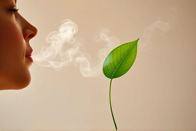 Smoking cessation transformation to health and nature.